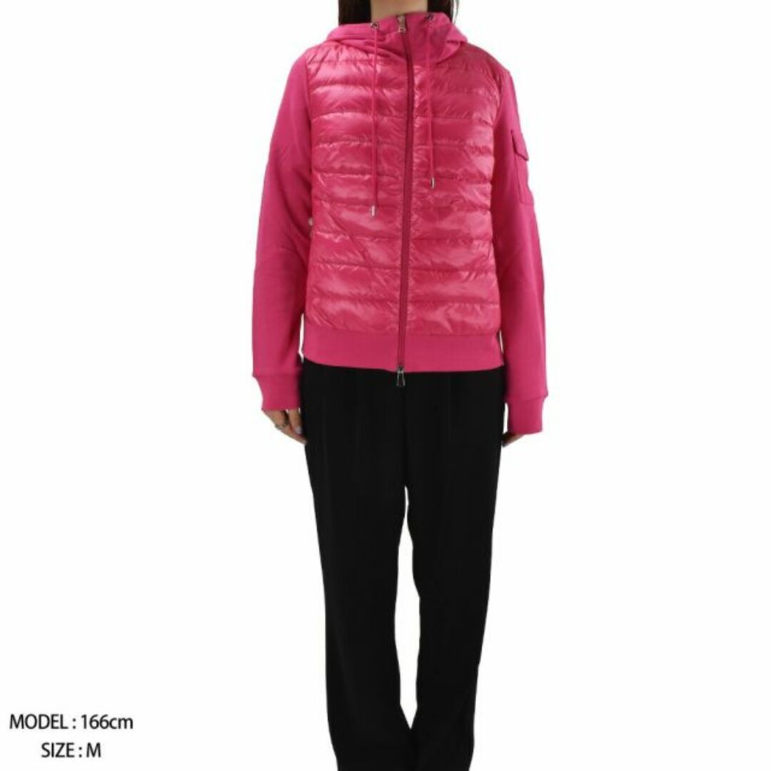 MONCLER(モンクレール)の【PINK】モンクレール ダウン入りジップパーカー レディースのジャケット/アウター(ダウンジャケット)の商品写真