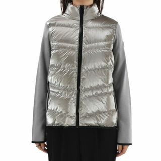 モンクレール(MONCLER)の【GRAY】モンクレール ダウン入りウールカーディガン (ダウンジャケット)