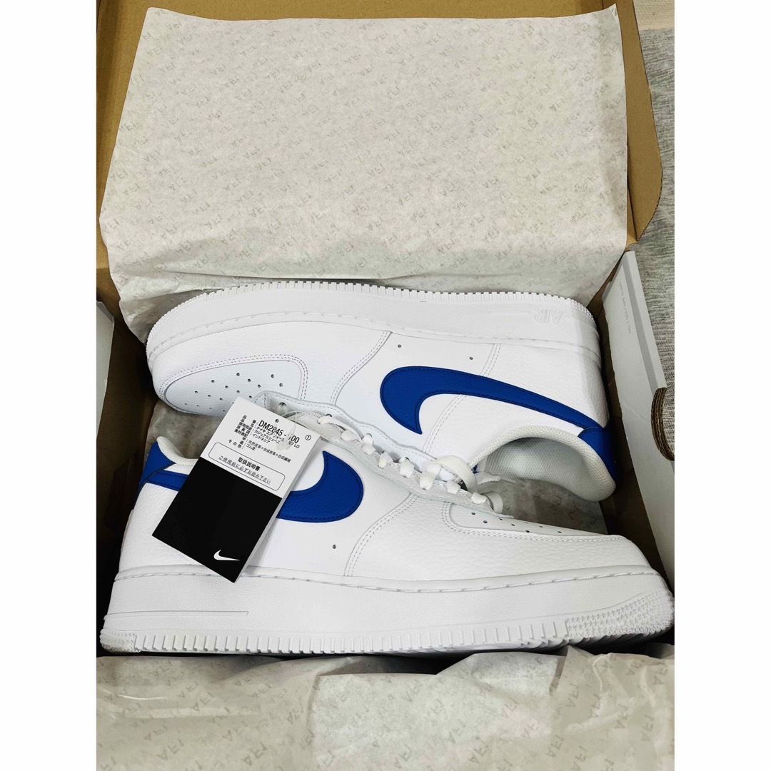 NIKE ナイキ AIR FORCE 1 07 LO DM2845-100 エアフォース1 ローカットスニーカー ホワイト/ブルー US8.5/26.5cm