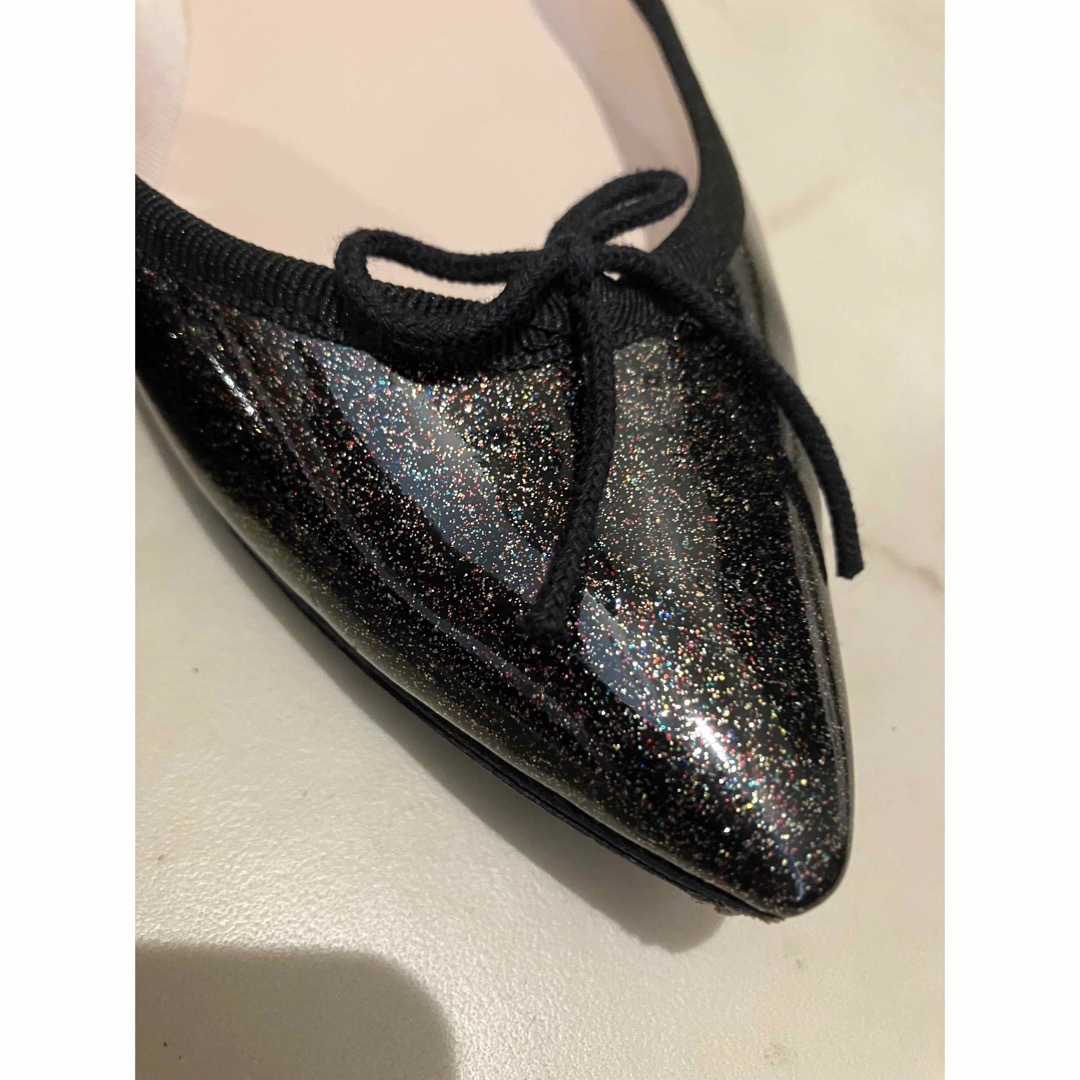 repetto(レペット)のrepetto レペット ブラック ラメ パンプス　38 レディースの靴/シューズ(バレエシューズ)の商品写真