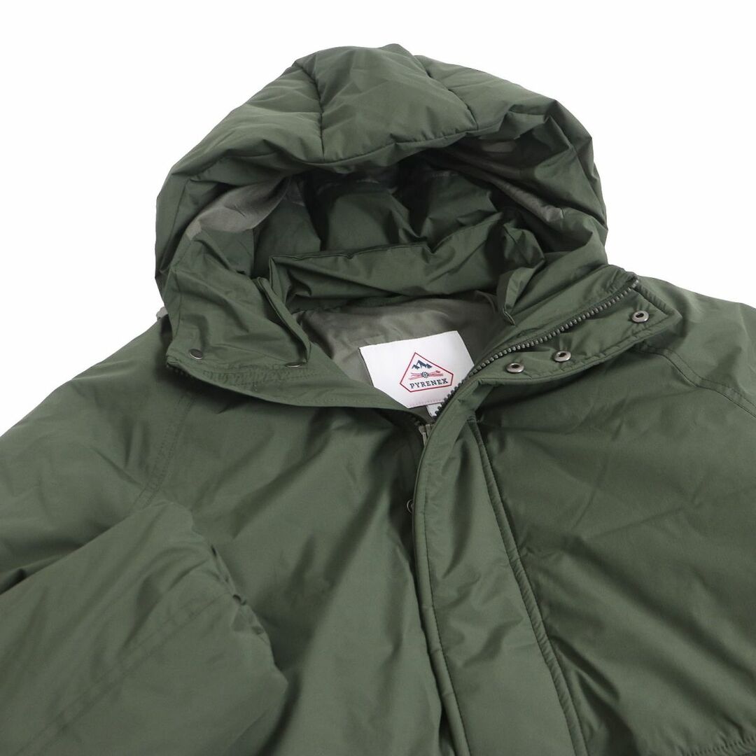 極美品□PYRENEX/ピレネックス HMS068 ユナイテッドアローズ別注 COVERT MINI RIPSTOP UA フーデッド WZIP  ダウンジャケット カーキ S 正規