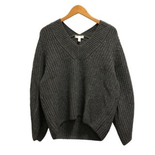 エイチアンドエム(H&M)のエイチ&エム H&M ニット セーター 長袖 Vネック 無地 グレー ※MZ(ニット/セーター)