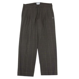 ダブルタップス(W)taps)のWTAPS ダブルタップス 20SS 201BRDT-PTM07 TUCK TROUSERS TEXTILE タック トラウザーズ テキスタイル パンツ ブラウン系 02【美品】【中古】(その他)