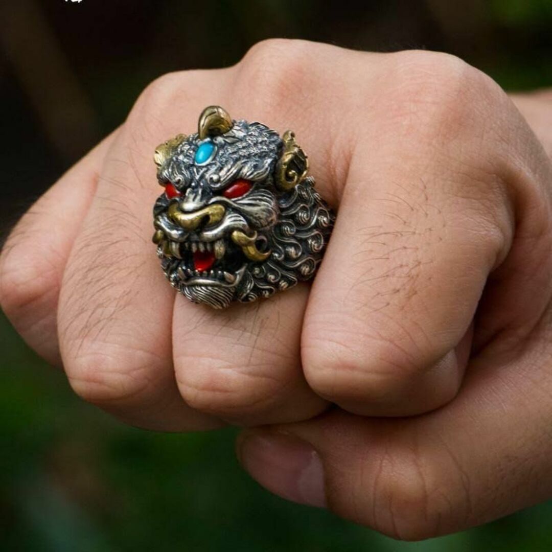 怪物 モンスター リング 指輪 アクセサリー シルバー ユニーク レア かっこい メンズのアクセサリー(リング(指輪))の商品写真