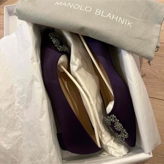 MANOLO BLAHNIK - 新品 マノロブラニク サテンハンギシ38.5の通販｜ラクマ