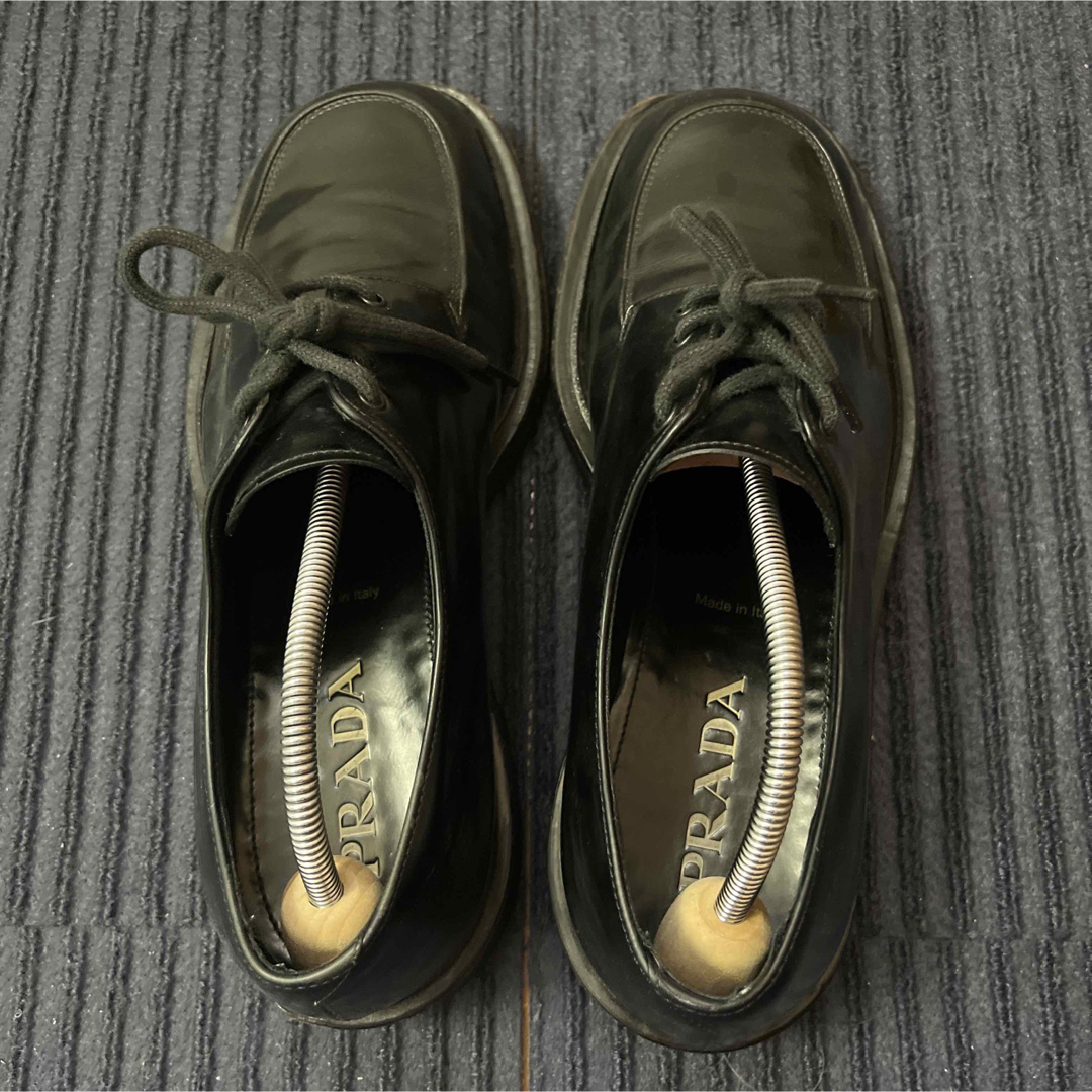 PRADA  19AW  Square toe  leather shoes