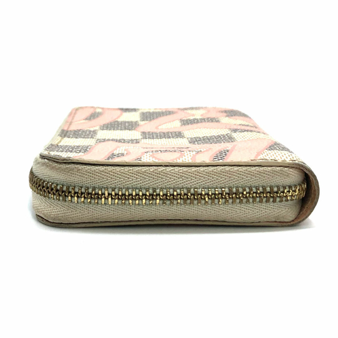 ルイ ヴィトン LOUIS VUITTON コインケース ダミエ アズール ジッピーコインパース ダミエアズールキャンバス アイボリー×ピンク ユニセックス N60098 送料無料【中古】 z0065
