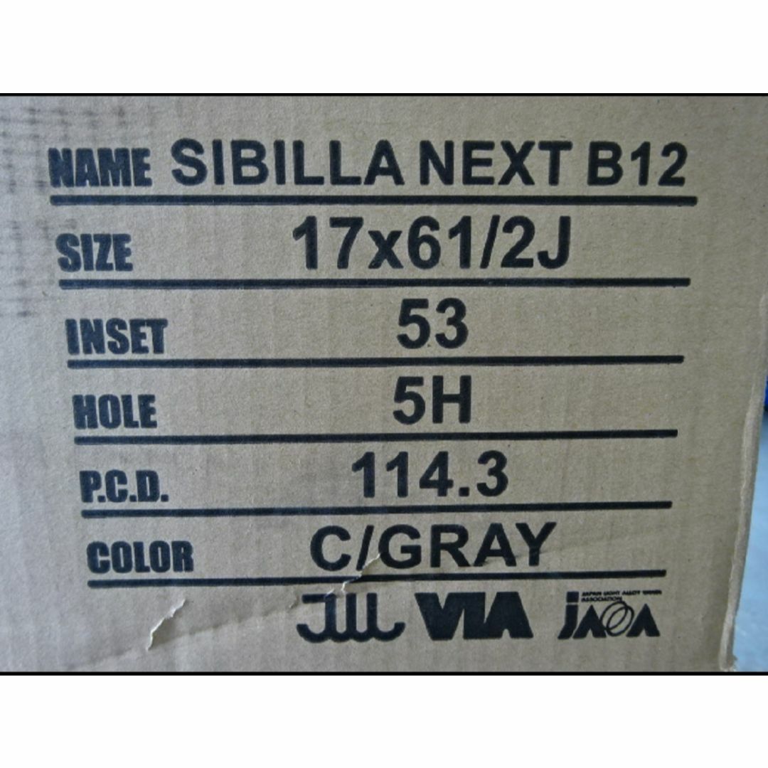 新品SIBILLA NEXT B12 17インチ×6.5J+53 5穴114.3 3