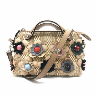 フェンディ FENDI 斜め掛けショルダーバッグ ズッカ キャンバス/レザー ベージュ/ライトピンク レディース 送料無料 e56862a