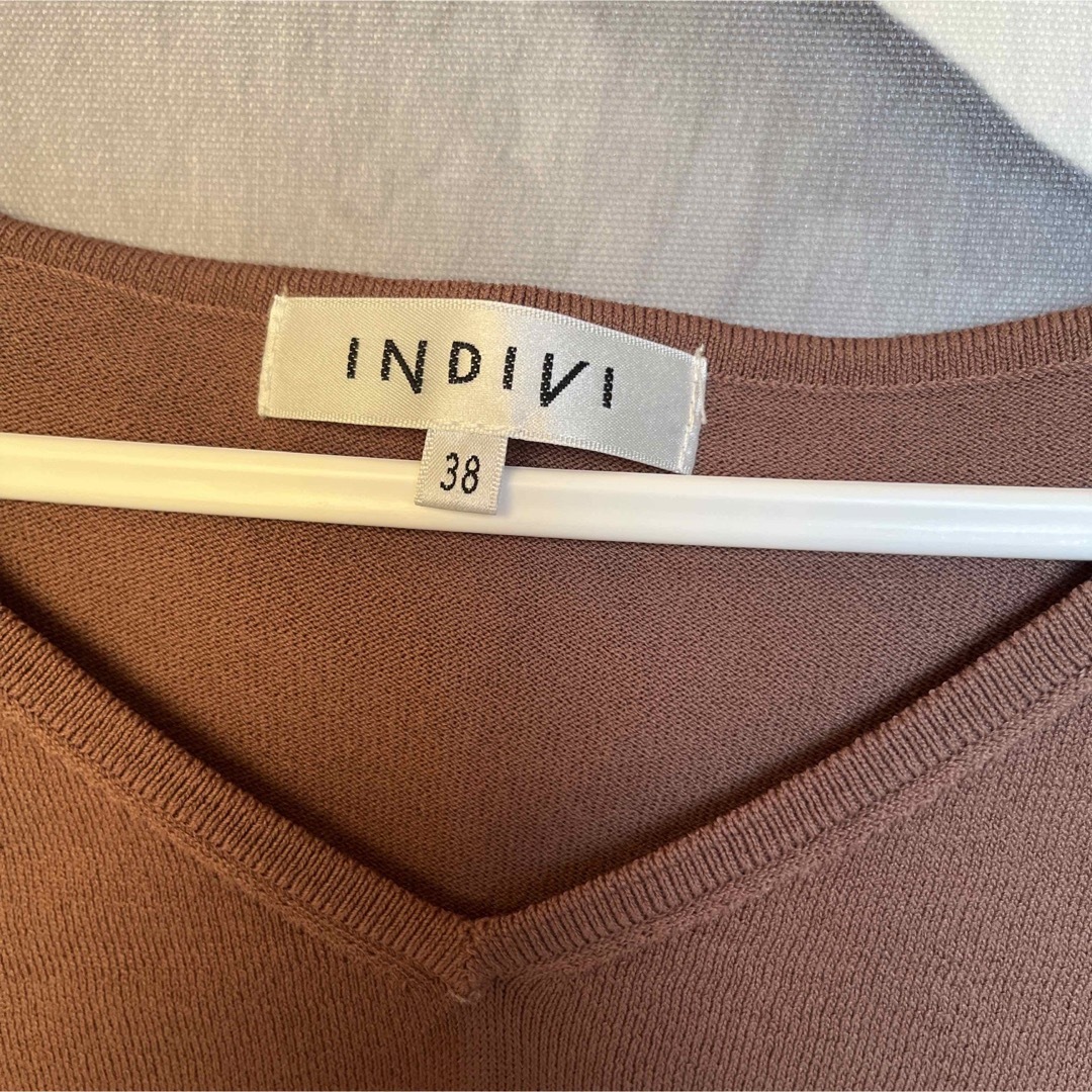 INDIVI(インディヴィ)のINDIVI サマーニット ブラウン レディースのトップス(ニット/セーター)の商品写真