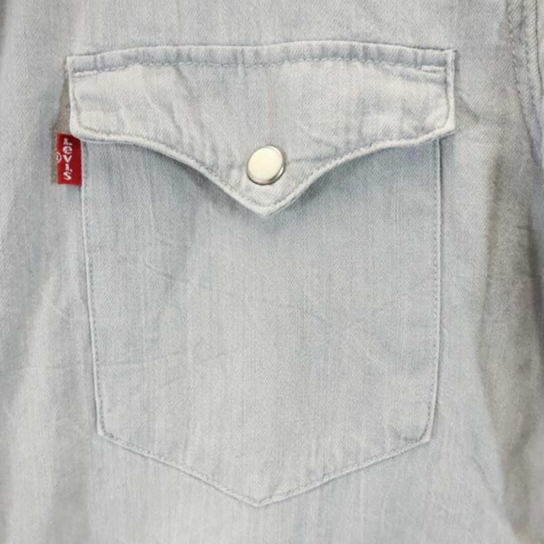 Levi's - リーバイス 長袖 ウエスタンシャツ S グレーブルー Levi's