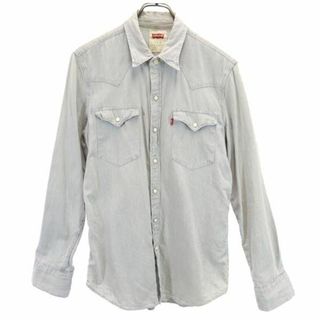 リーバイス(Levi's)のリーバイス 長袖 ウエスタンシャツ S グレーブルー Levi's シャンブレーシャツ メンズ 【中古】  【230802】(シャツ)