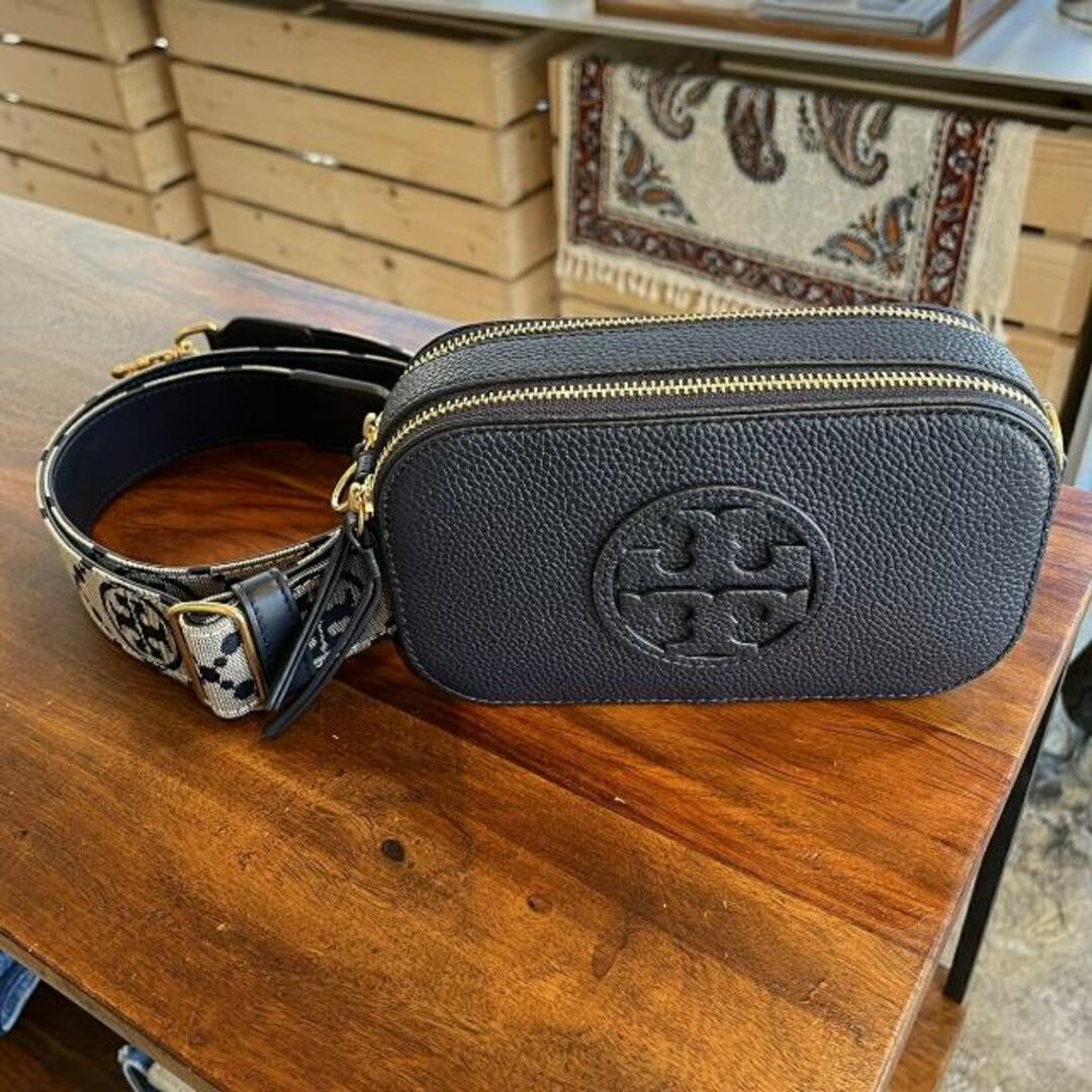 【良品✨】tory burch トリーバーチ　ミラー　2way ハンドバッグ　黒