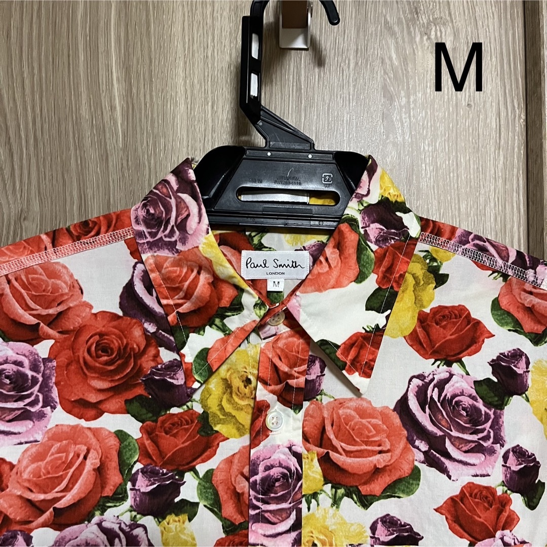 美品】paul smith LONDON/ポールスミス 薔薇 花柄シャツ M-