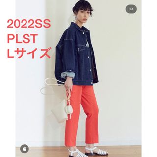 プラステ(PLST)のほぼ新品＊PLST  PLUS STYLE スティックパンツ（リネン)P131(カジュアルパンツ)