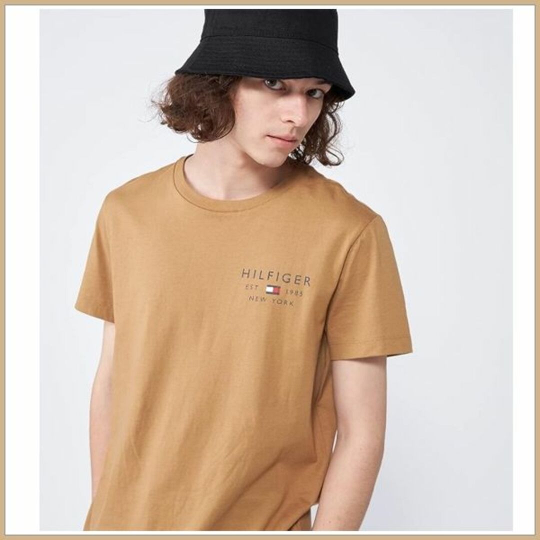 TOMMY HILFIGER(トミーヒルフィガー)のこの夏の定番　スモールロゴTシャツ ブラウン Lサイズ メンズのトップス(Tシャツ/カットソー(半袖/袖なし))の商品写真