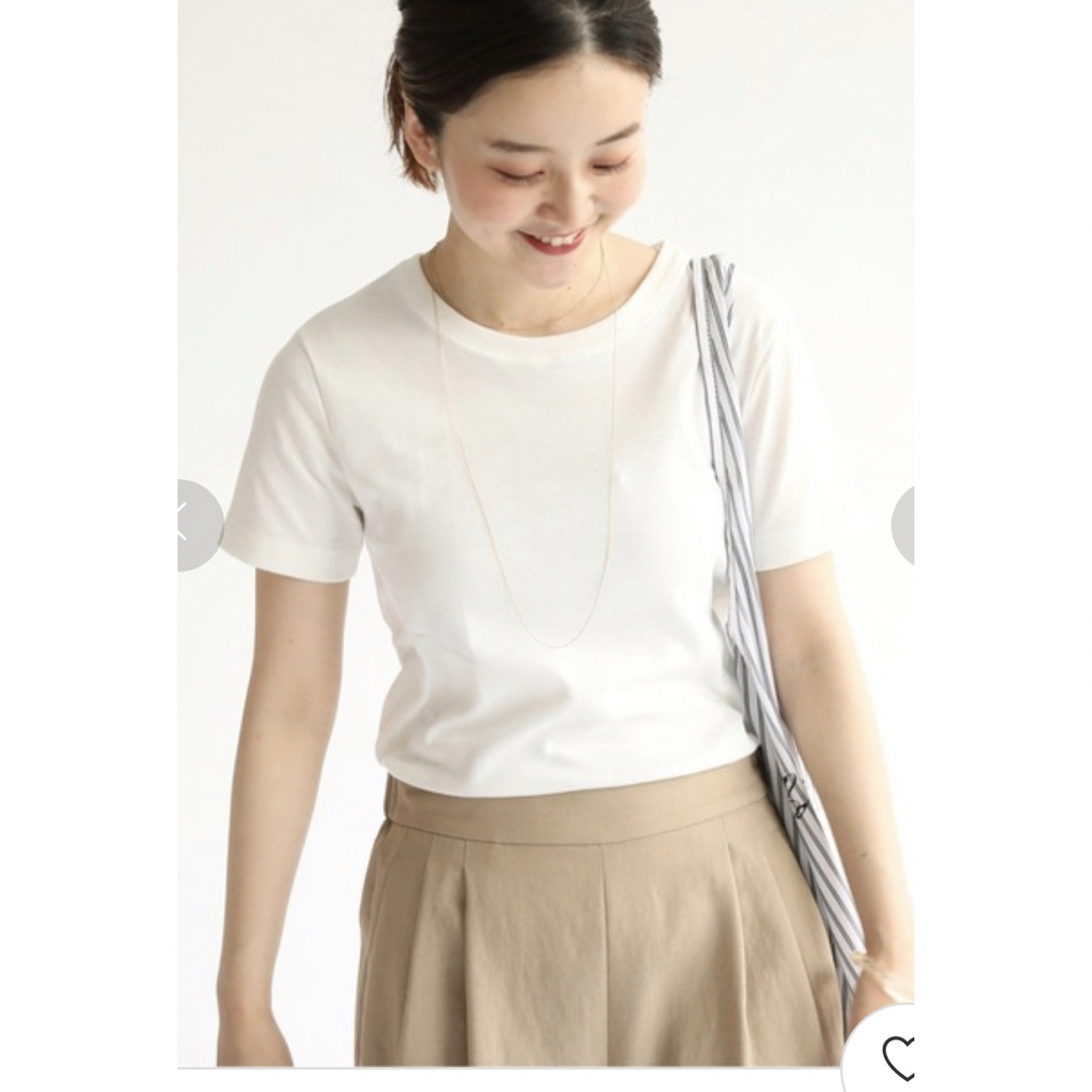 PETIT BATEAU(プチバトー)のプチバトー　　白Tシャツ2点セット　ポワンココット　イエナコラボ レディースのトップス(Tシャツ(半袖/袖なし))の商品写真