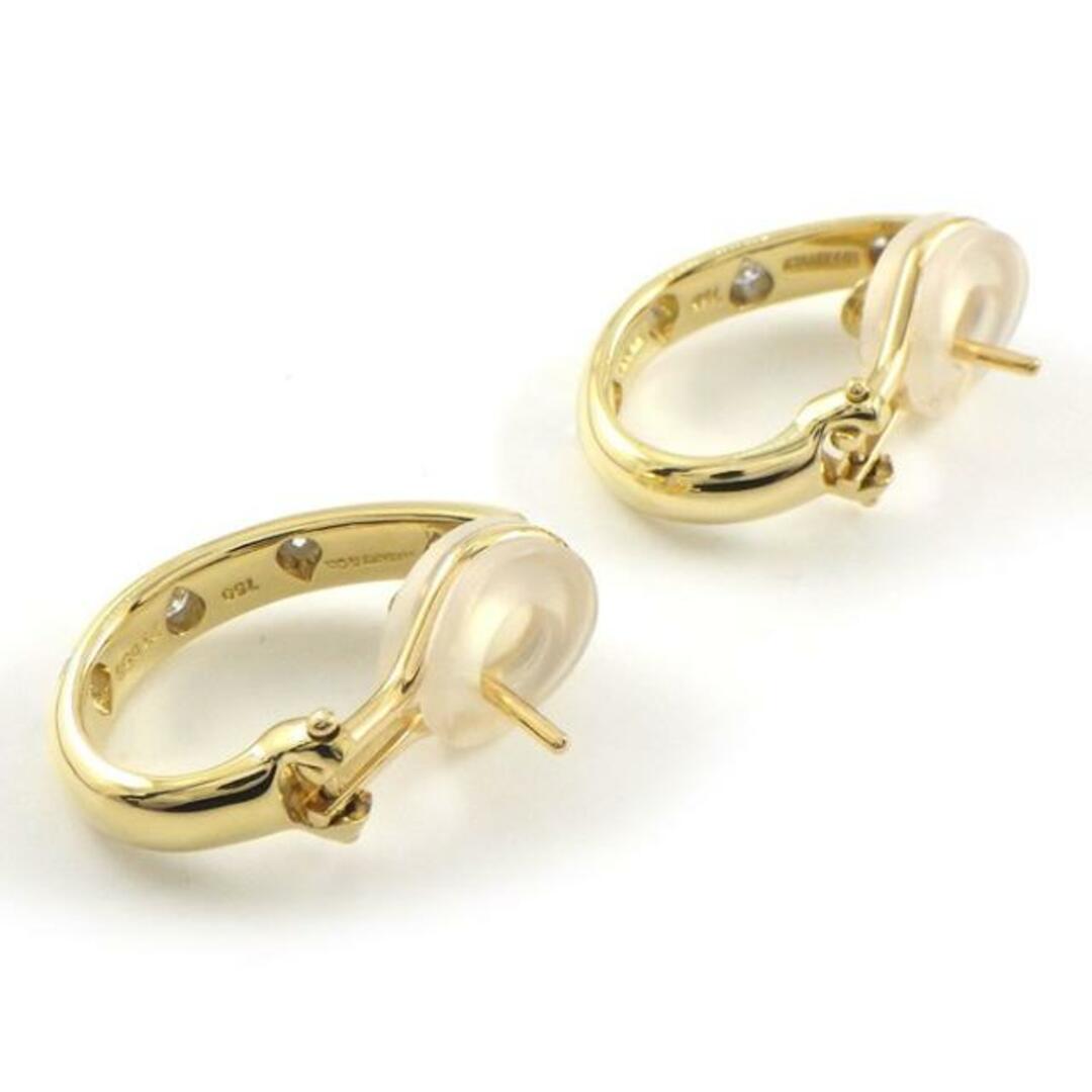 ティファニー Tiffany & Co. クリップ フープ ピアス ドッツ ドロップ 8ポイント ダイヤモンド K18YG PT950 1