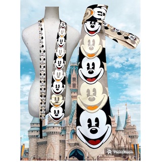 ディズニー(Disney)のディズニー　ミッキー　イタリア製　ヴィンテージ　ネクタイ　絹　シルク　総柄(ネクタイ)
