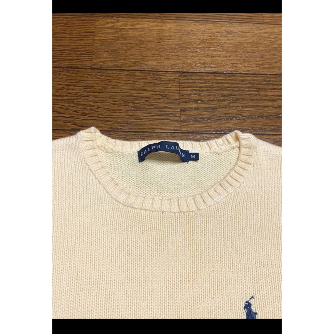 Ralph Lauren(ラルフローレン)のラルフローレン 半袖 ニット サマーセーター アイボリー XS   NO1414 レディースのトップス(ニット/セーター)の商品写真