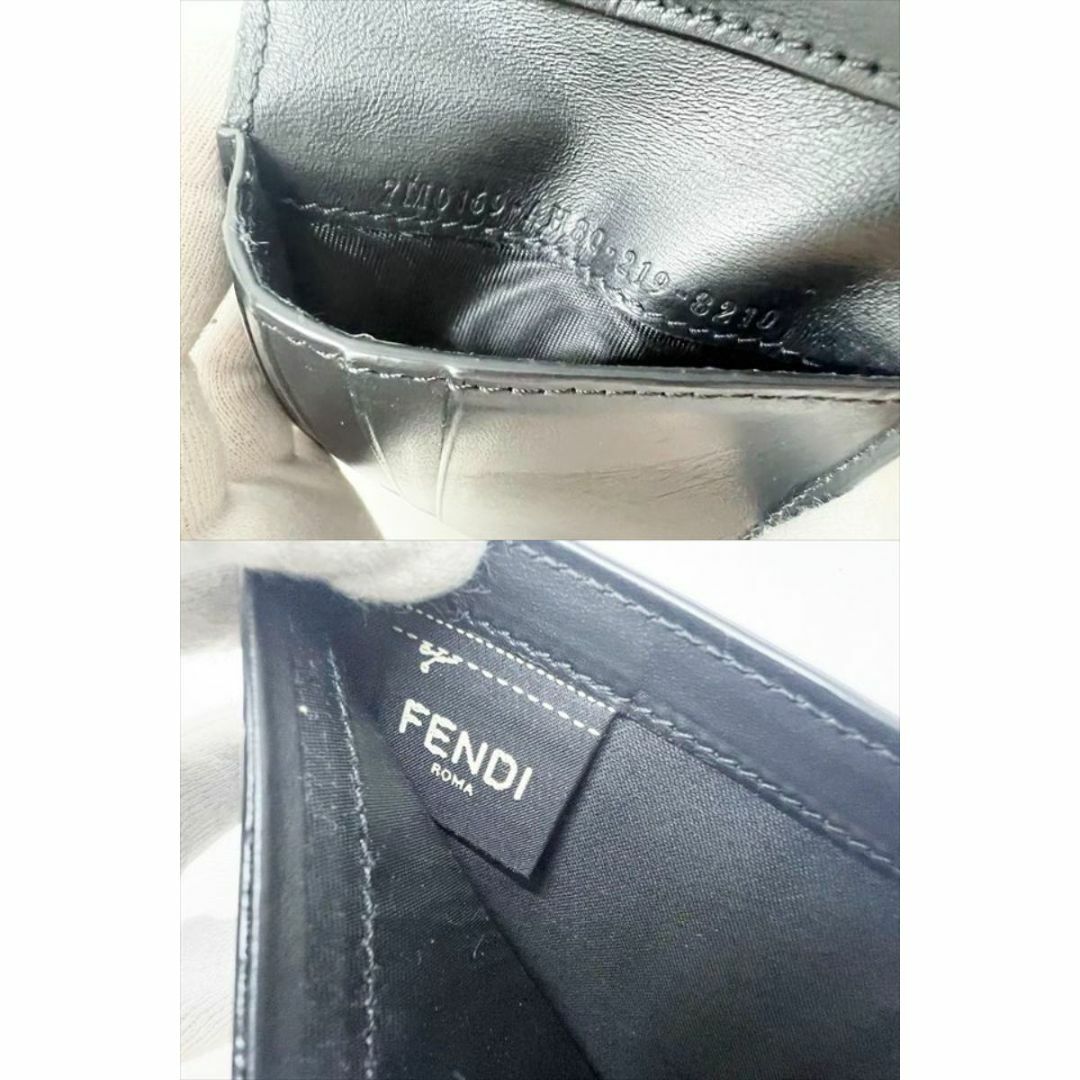 美品 フェンディ コラボ ロゴ グラフィティ 二つ折り財布 札入れ マルチ