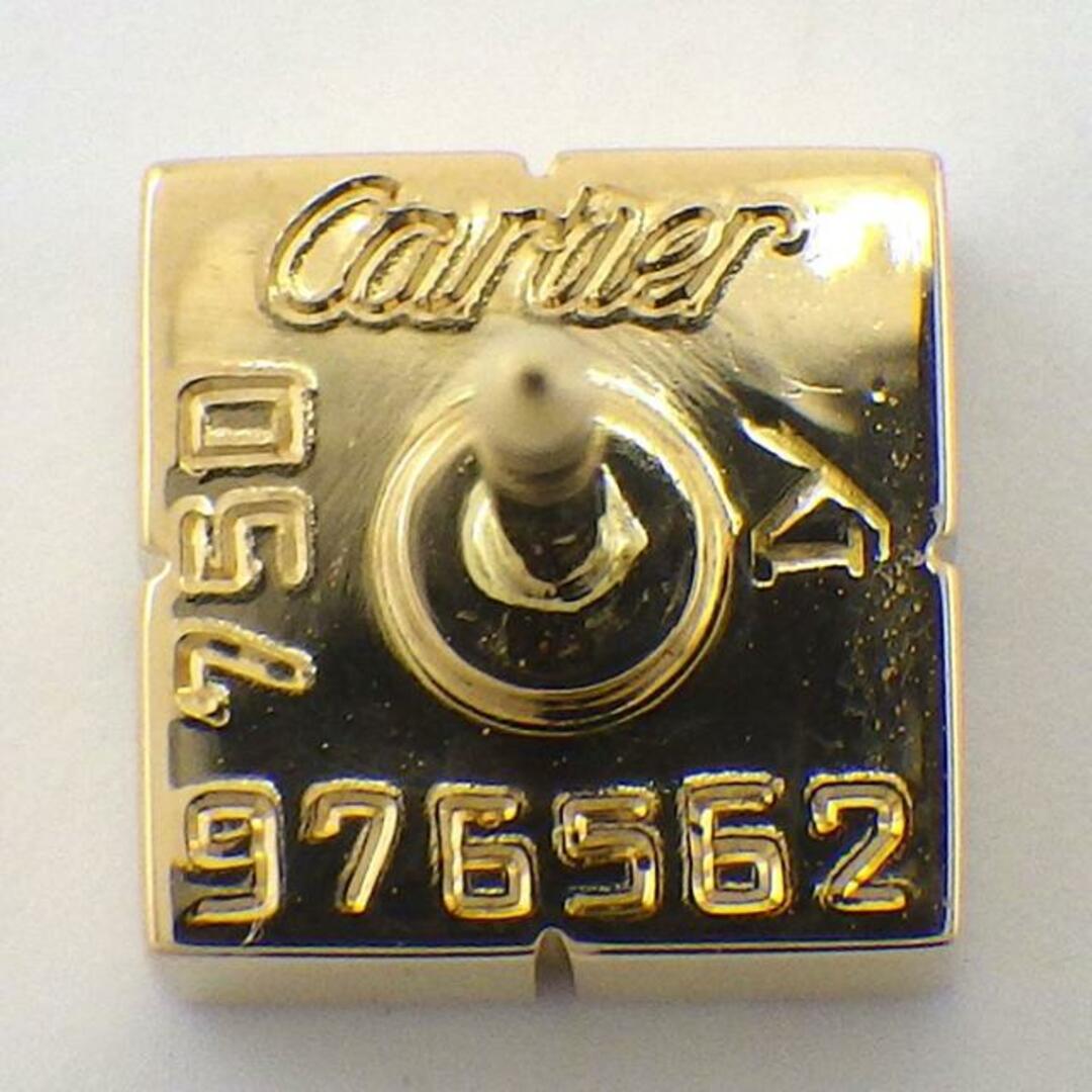 Cartier(カルティエ)のカルティエ Cartier ピアス パイエット スクエア ダイヤモンド K18YG 【中古】 レディースのアクセサリー(ピアス)の商品写真