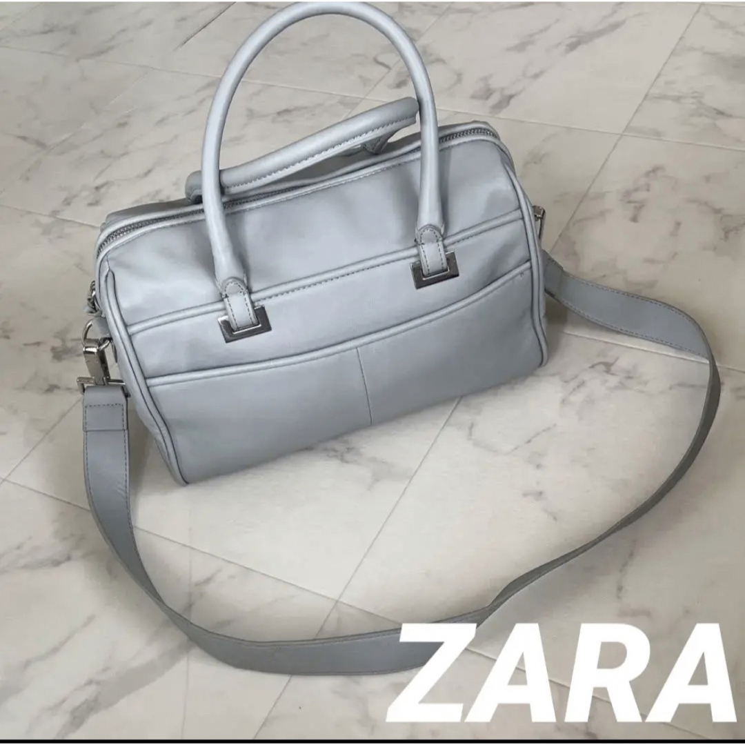 本日限定値下げ　ZARA ショルダーバッグ　グレー | フリマアプリ ラクマ