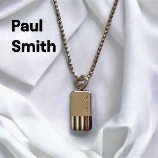 人気★Paul Smith プレートネックレス メンズ  ストライプ　シルバー(ネックレス)