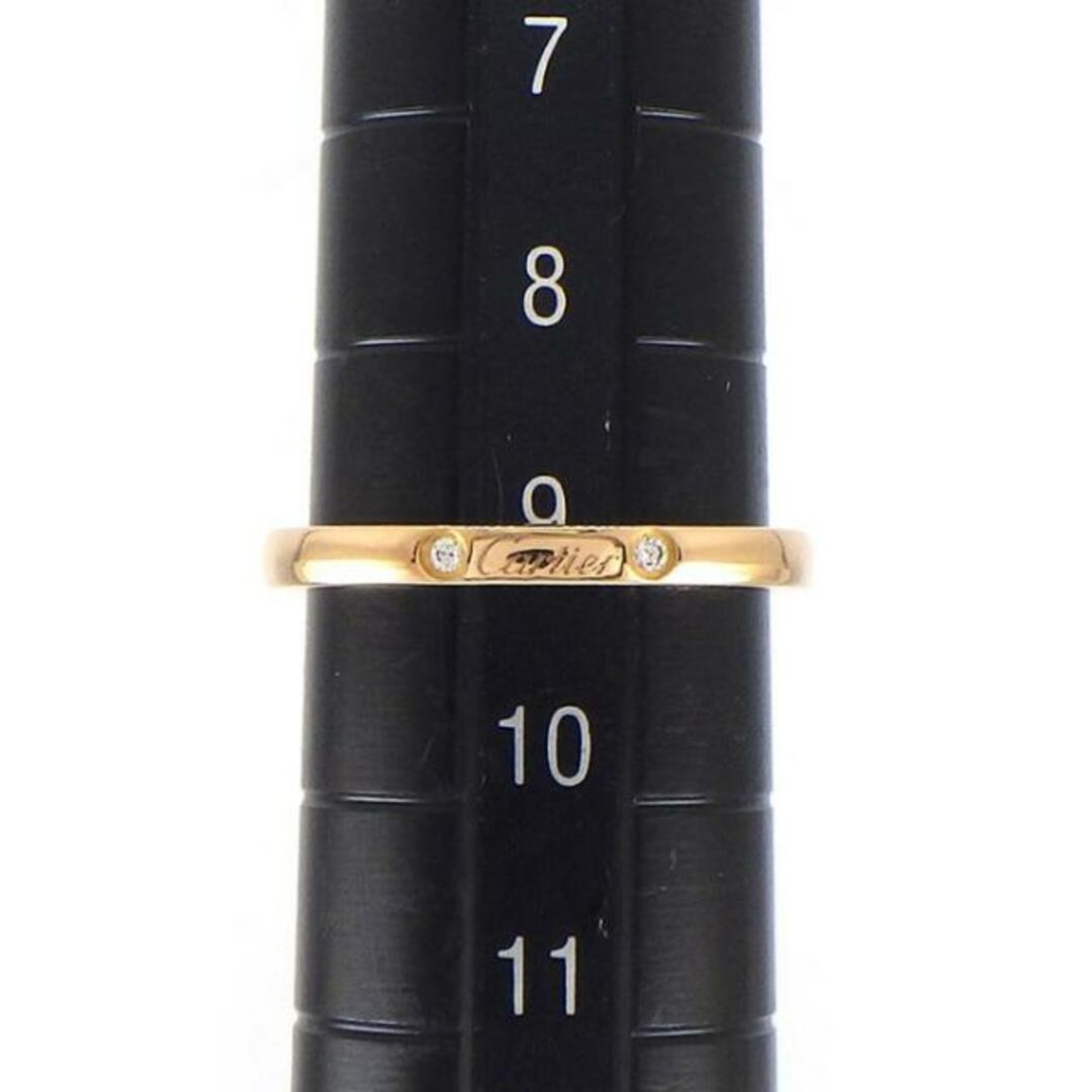 カルティエ Cartier リング バレリーナ ウェディング バンド B4098600 ロゴ 3ポイント ダイヤモンド 0.01ct K18PG 9号 / #49 4