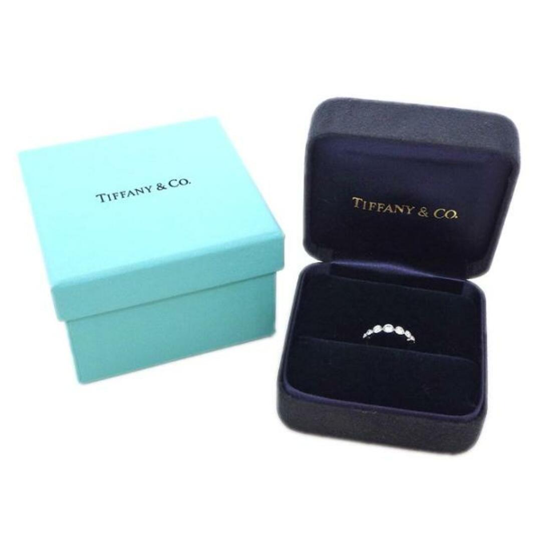 ティファニー Tiffany & Co. リング ジャズ グラジュエイテッド バンド ハーフ サークル 7ポイント ダイヤモンド PT950 7.5号