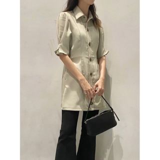 スライ(SLY)のSLY TUCK SLEEVE FRONT BUTTON ワンピース(ミニワンピース)