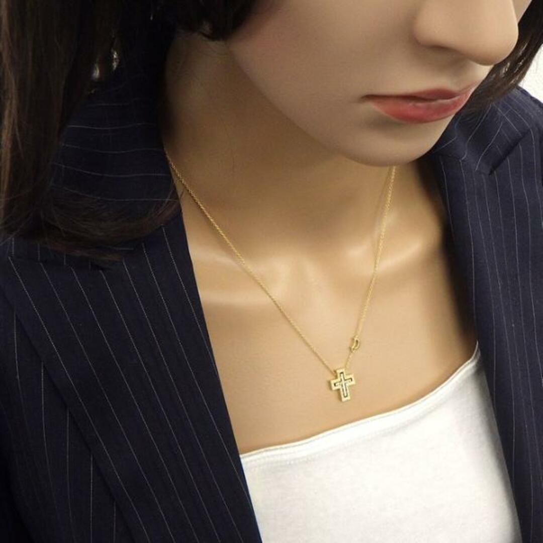 ダミアーニ DAMIANI ネックレス ベル エポック XXS 20083571 ダブル クロス ダイヤモンド 0.17ct K18YG 【中古】 ダミアーニ DAMIANI ネックレス ベル エポック XXS 20083571 ダブル クロス ダイヤモンド 0.17ct K18YG 【中古】