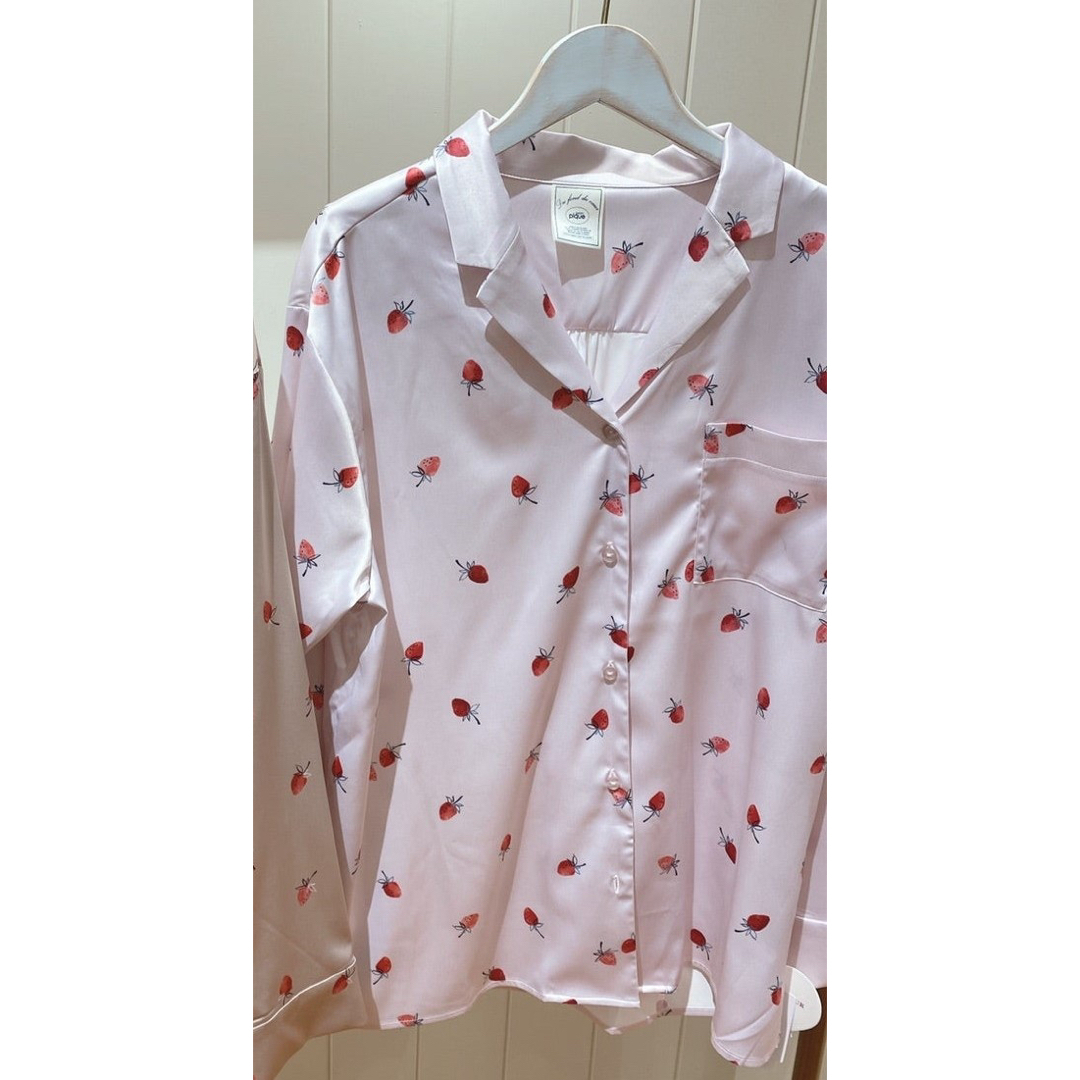 gelato pique ジェラートピケ ストロベリー柄サテンシャツの通販 by pink214's shop｜ジェラートピケならラクマ