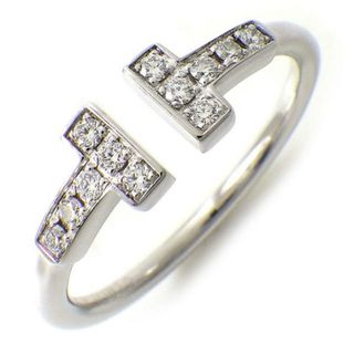 ティファニー(Tiffany & Co.)のティファニー Tiffany & Co. リング T ワイヤー 60147232 ダイヤモンド 計0.13ct K18WG 13号 【中古】(リング(指輪))