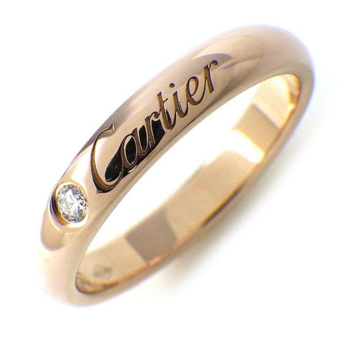 カルティエ Cartier リング Cドゥ ウェディング B4232300 ロゴ 1ポイント ダイヤモンド 0.02ct K18PG 7号 / #47