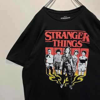 ストレンジャーシングス  Tシャツ シーズン3 ブラック　XLサイズ　古着　SF(Tシャツ/カットソー(半袖/袖なし))