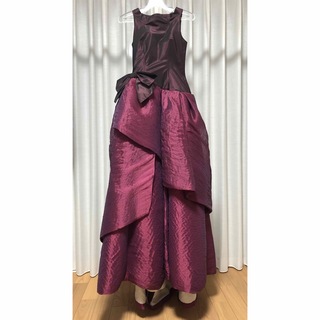 ウェディング・カラードレス　ワインレッド　8〜10号(ウェディングドレス)