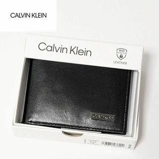 カルバンクライン(Calvin Klein)のカルバンクライン Calvin Klein ウォレット ブラック 二つ折り財布(折り財布)