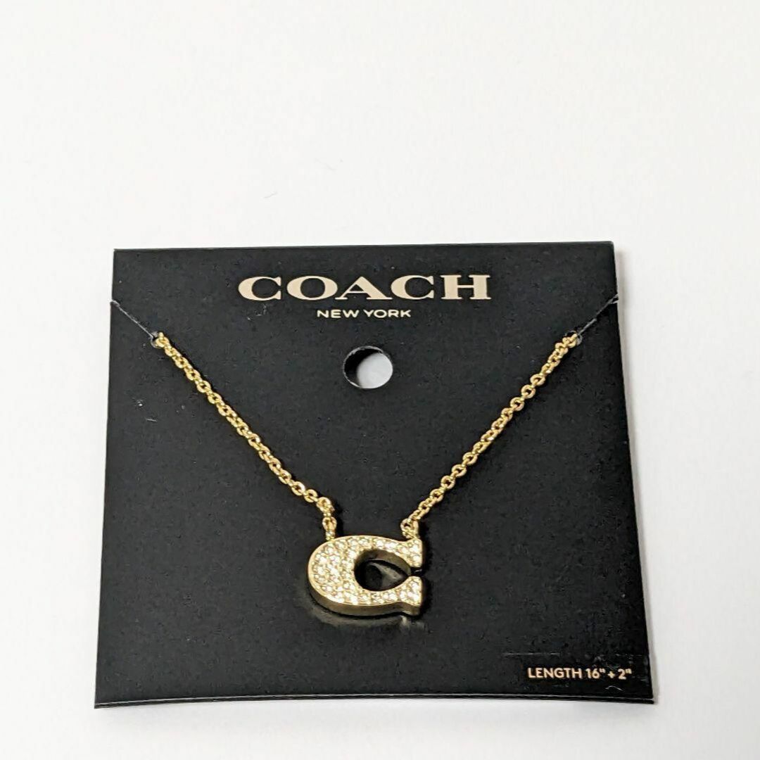 【人気】 COACH コーチ ネックレス Cロゴ ゴールド パヴェ シグネチャー