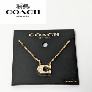 【人気】 COACH コーチ ネックレス Cロゴ ゴールド パヴェ シグネチャー