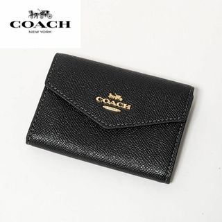 コーチ COACH フラップ カードケース ブラック 名刺入れ 黒 ゴールドロゴ | フリマアプリ ラクマ