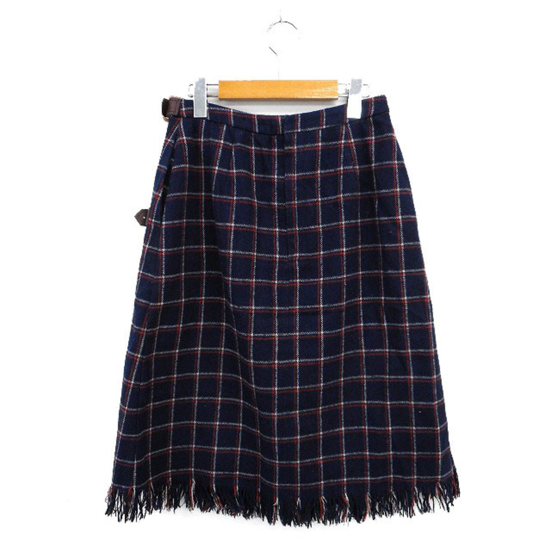 dazzlin(ダズリン)のダズリン スカート フレア ロング ニット フリンジ ベルト フェイクレザー M レディースのスカート(ロングスカート)の商品写真