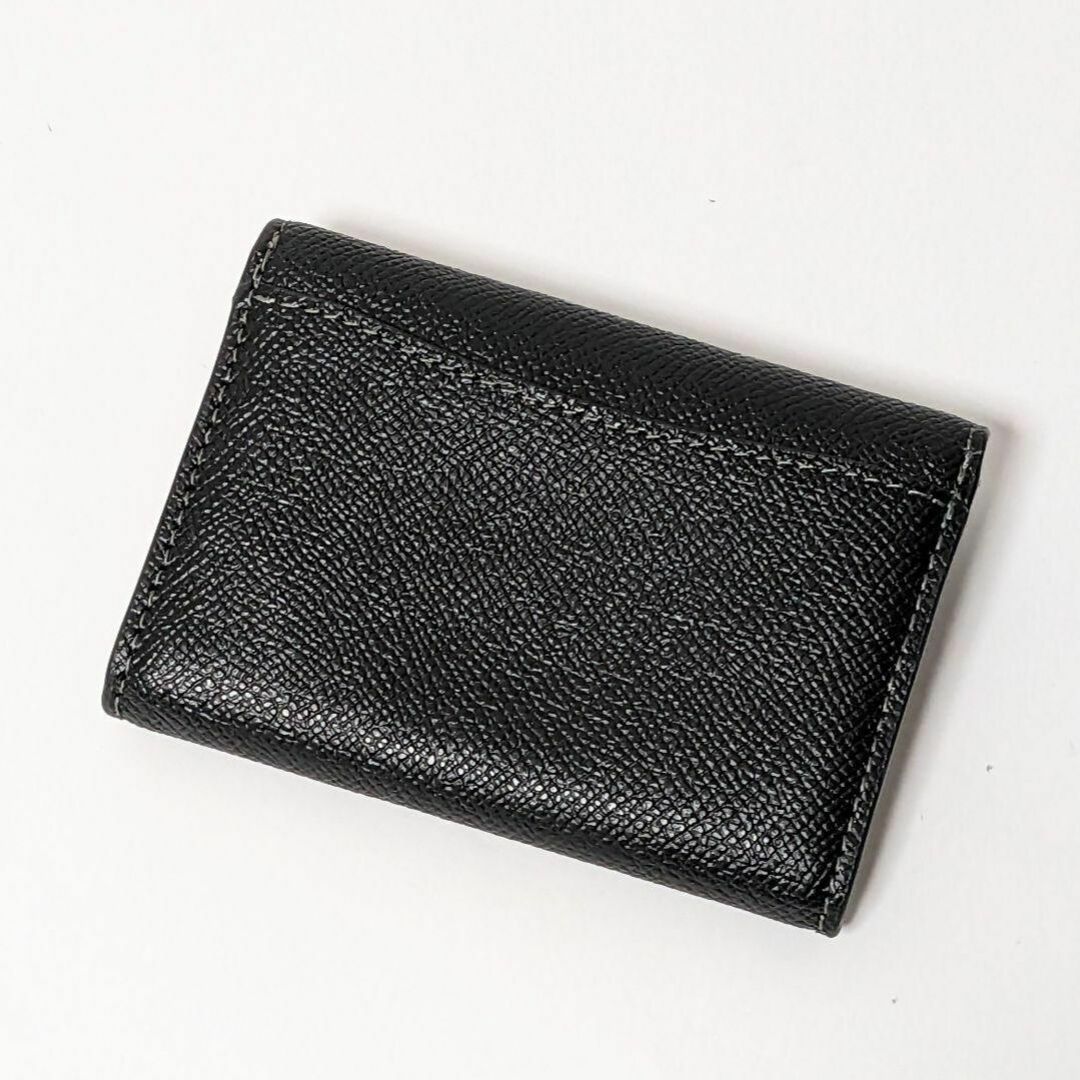 新品未使用】COACH コーチ カードケース 名刺入れ 黒 レザー フラップ