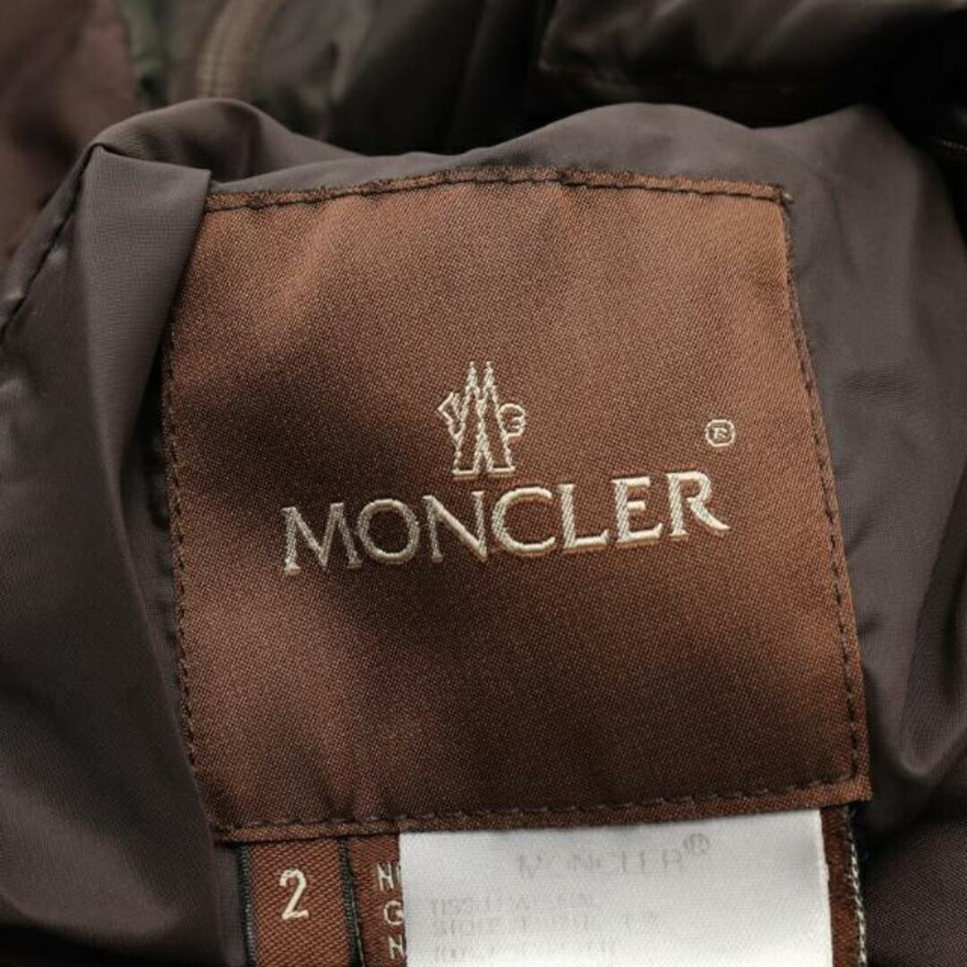 MONCLER(モンクレール)の ダウンコート スタンドカラー ダークブラウン ダークグリーン リバーシブル 茶タグ レディースのジャケット/アウター(ダウンコート)の商品写真