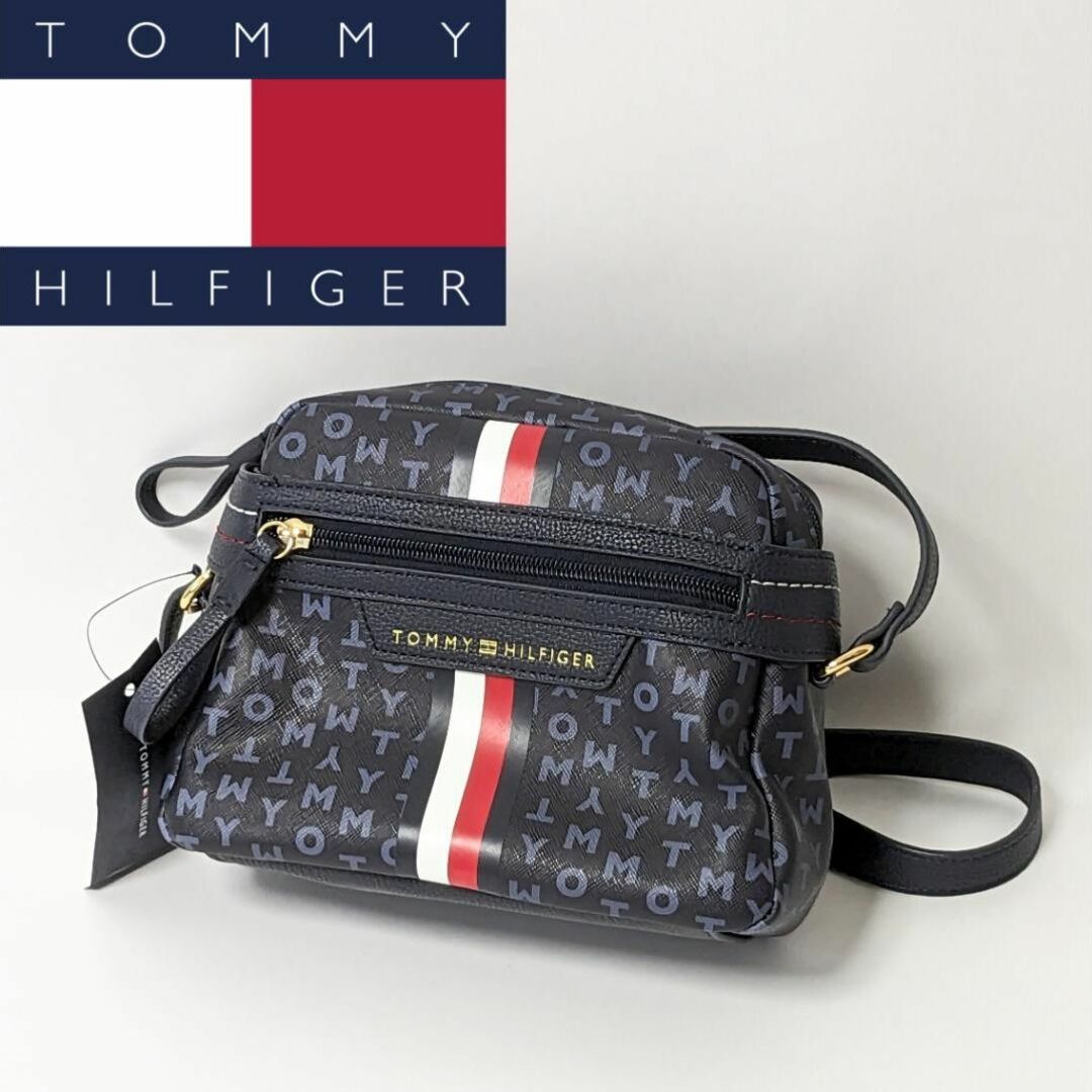 TOMMY HILFIGER(トミーヒルフィガー)のまち様2点トミーヒルフィガー ボディークロスバッグ ショルダーバッグ ネイビー レディースのバッグ(ショルダーバッグ)の商品写真