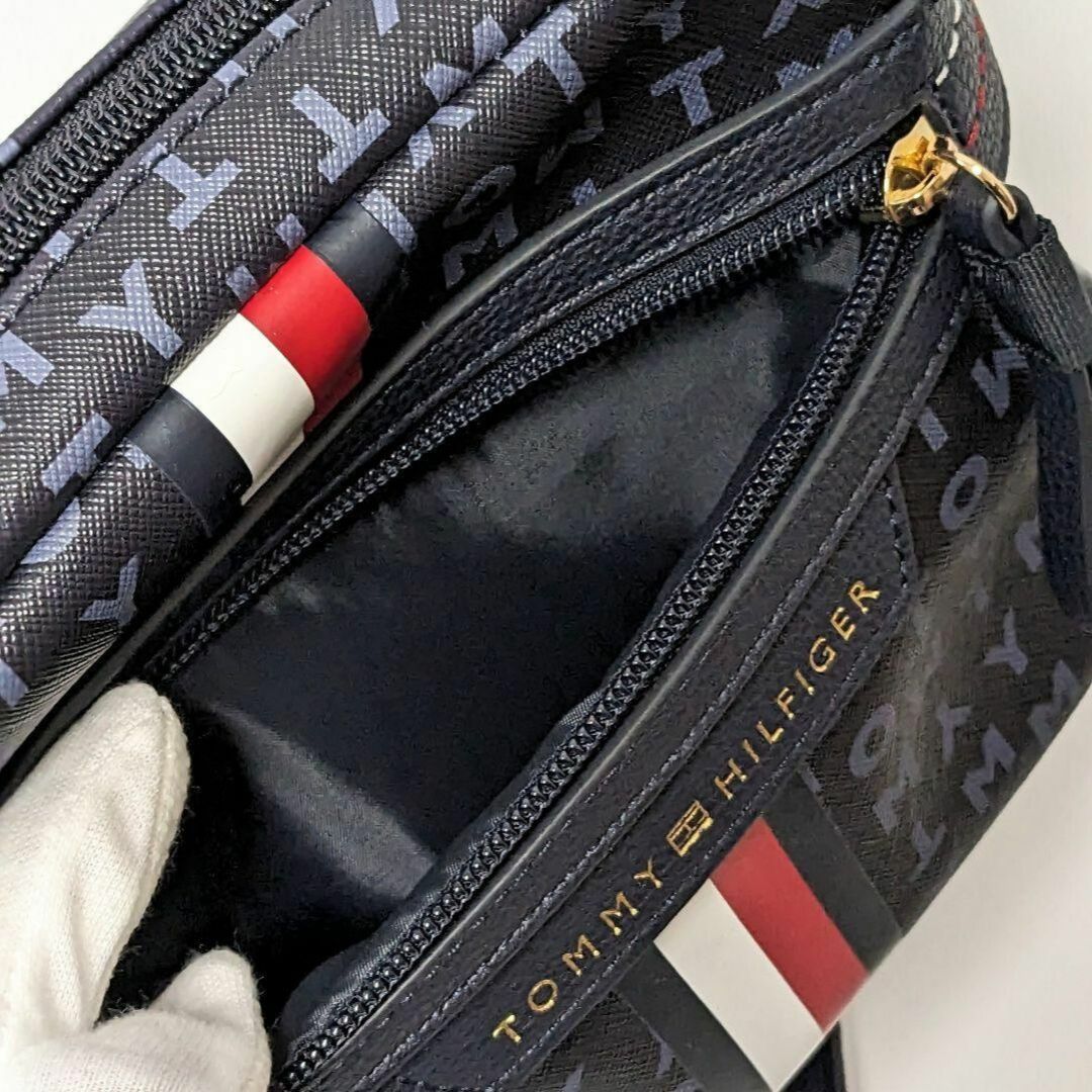 TOMMY HILFIGER(トミーヒルフィガー)のまち様2点トミーヒルフィガー ボディークロスバッグ ショルダーバッグ ネイビー レディースのバッグ(ショルダーバッグ)の商品写真