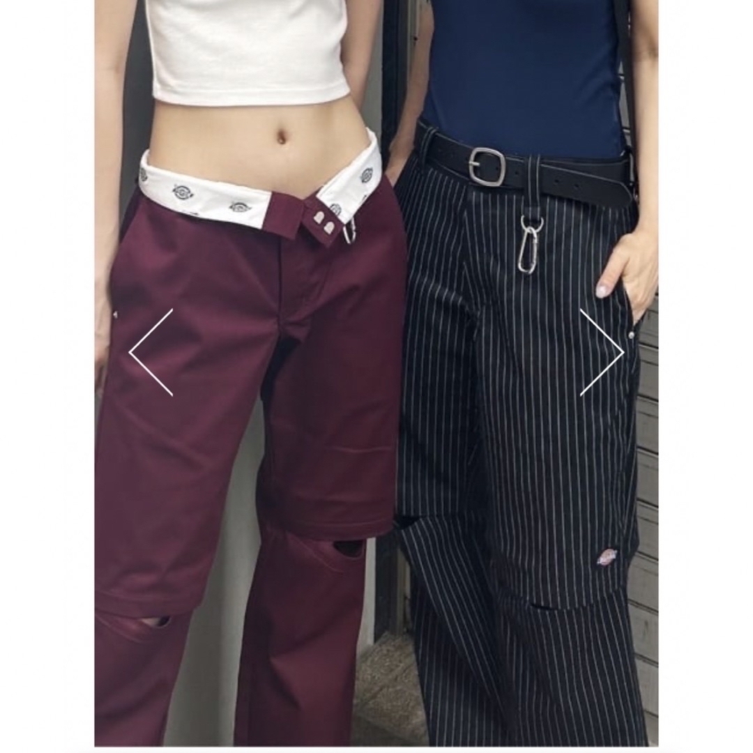 moussy - MOUSSY×DICKIES（R）KNEE SLIT パンツ♡ボルドーの通販 by