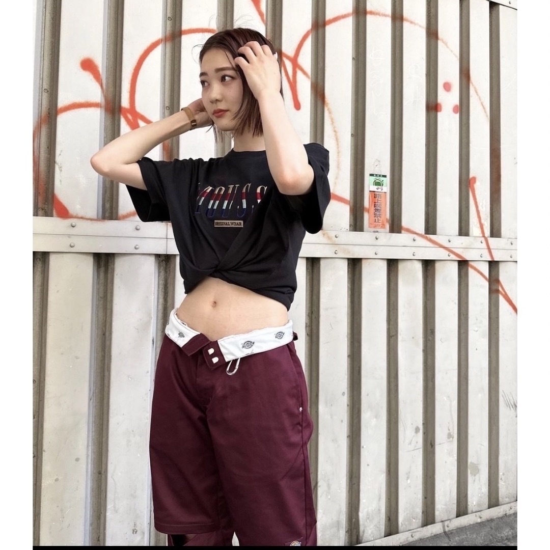 moussy - MOUSSY×DICKIES(R)KNEE SLIT パンツ♡ボルドーの通販 moussy - MOUSSY×DICKIES(R)KNEE SLIT パンツ♡ボルドーの通販