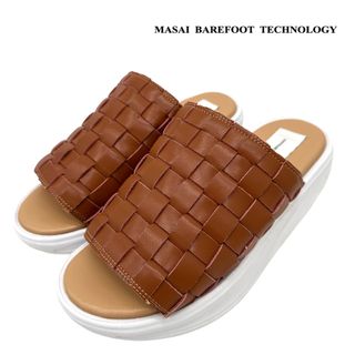 〈美品〉MASAI BASEFOOT TECHNOLOGY 厚底編み込みサンダル(サンダル)