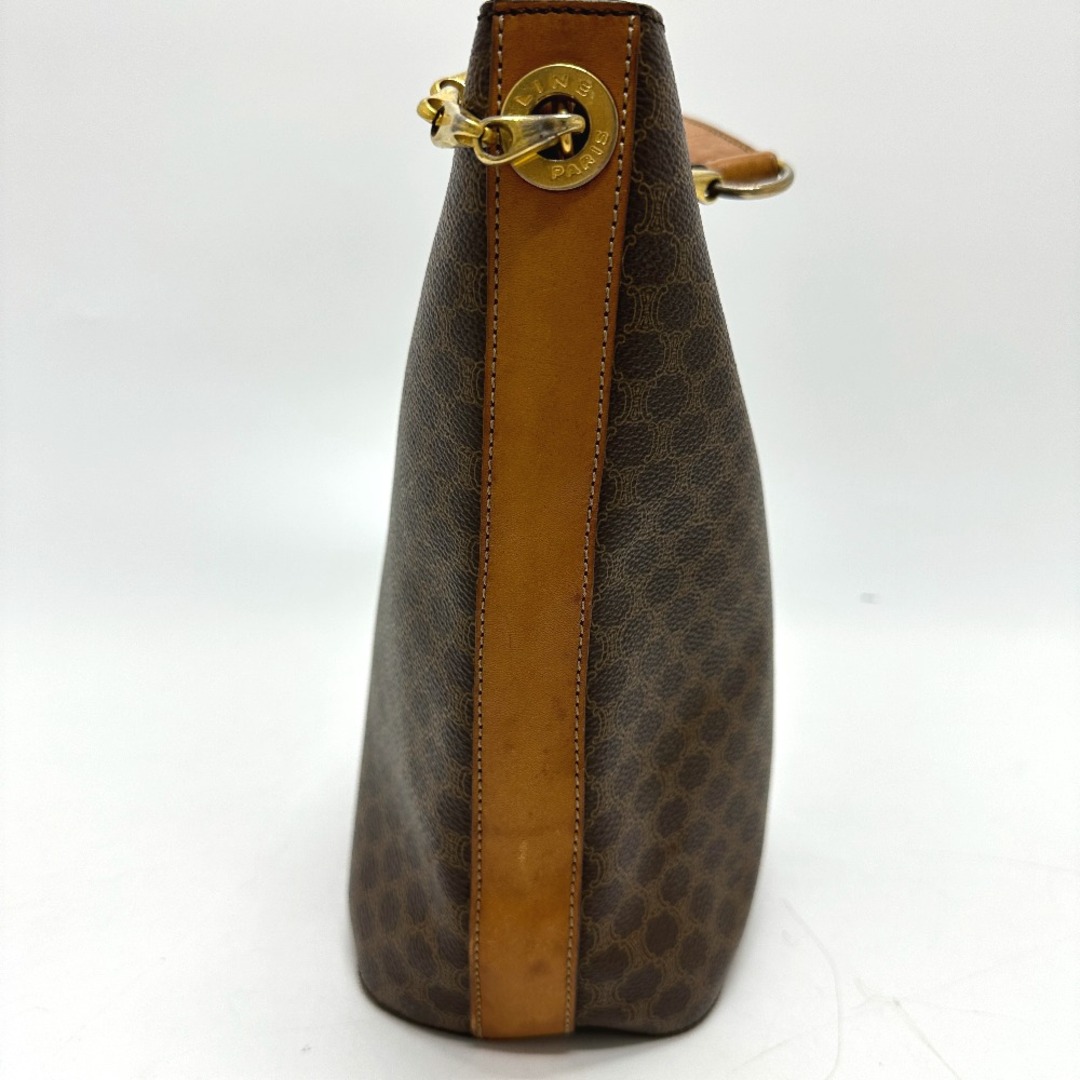 セリーヌ CELINE チェーン マカダム カバン ショルダーバッグ PVC/レザー ブラウン